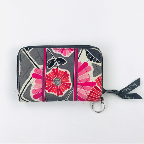 Vera Bradley floral gray zip up wallet - Picture 3 of 4